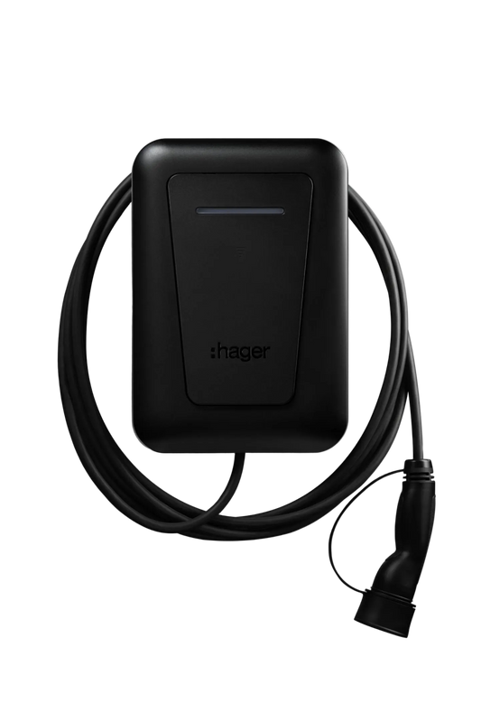 ⚡Hager Witty One 6,5 m kabel 11kw Zwart- Slimme laadpaal