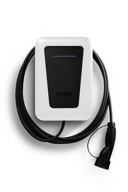 ⚡ Hager Witty Plus 22 kW Laadstation met 6,5 m Kabel | OCPP & MID (XVL122C)