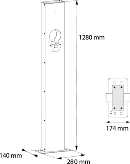 Bevestigingspaal witty one/plus/pro enkel XVA130